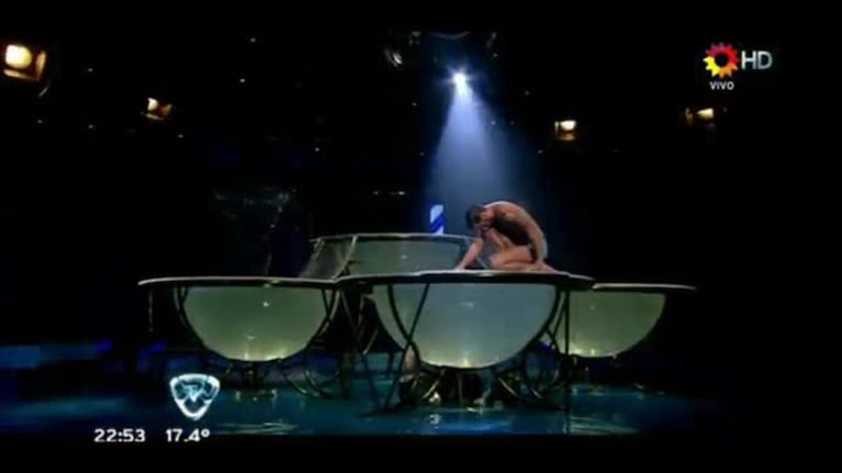 El magnífico aquadance de Hernán Piquín y Cecilia Figaredo que hizo llorar de la emoción a Nacha Guevara