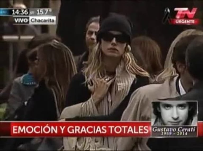 La presencia de Chloé Bello, la última novia de Cerati, en el adiós al músico: sus mensajes a Gustavo