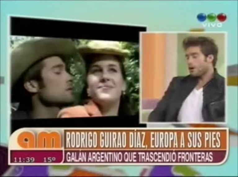 Rodrigo Guirao Díaz contó su experiencia como galán en Italia