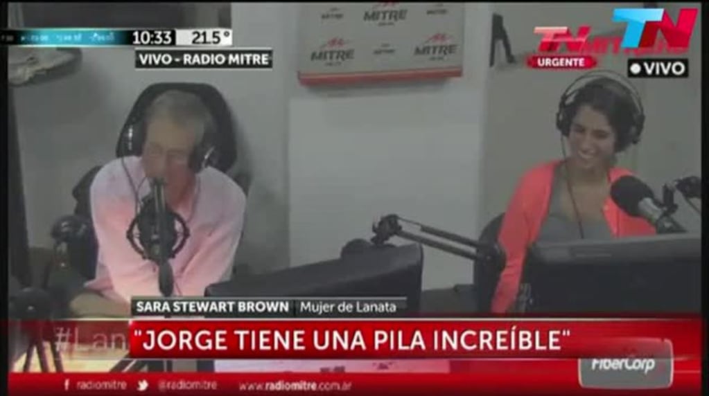 Jorge Lanata habló en vivo por Radio Mitre desde su internación: "Es muy lindo recibir tanto amor y a Kiwi, mi mujer, la amo"