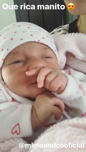 Camila Cavallo junto a Alma, la beba de Mariano Martínez