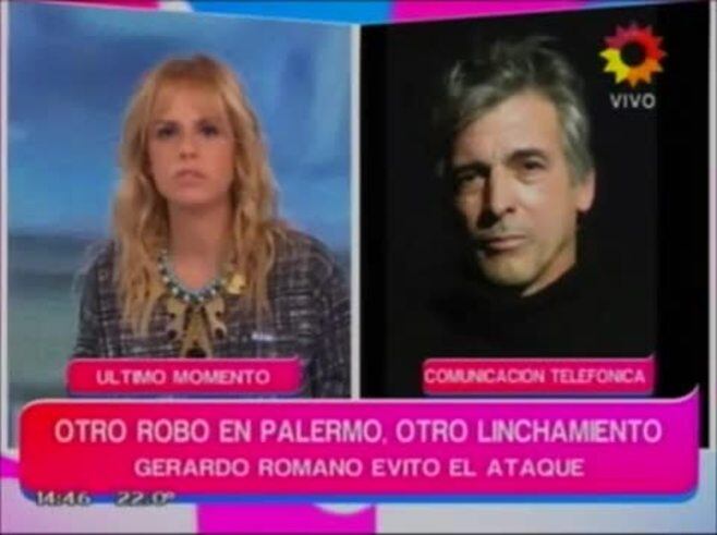 Gerardo Romano evitó un linchamiento: "El ladrón me agradeció mucho, se la veía venir"