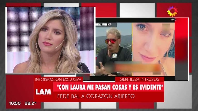 La charla privada de Laura Fernández con Fede Bal tras su confesión de amor en TV