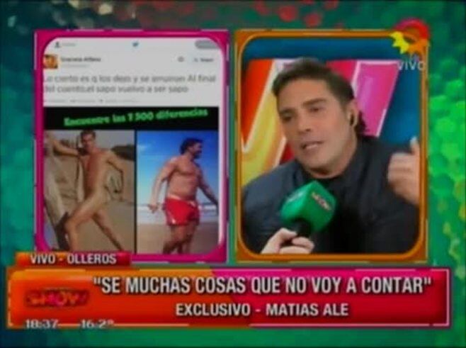Matías Alé habló en Este el show de la polémica foto-broma de Graciela Alfano