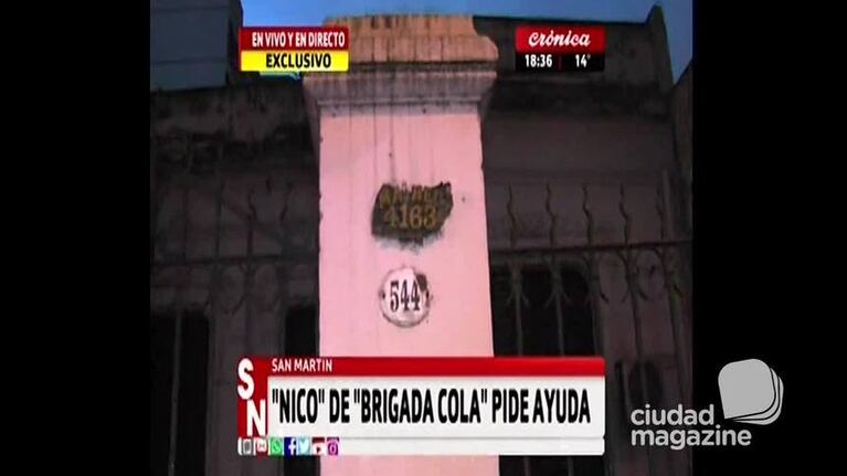 La mujer de "Nico de Brigada Cola" habló tras la internación del actor en el Borda