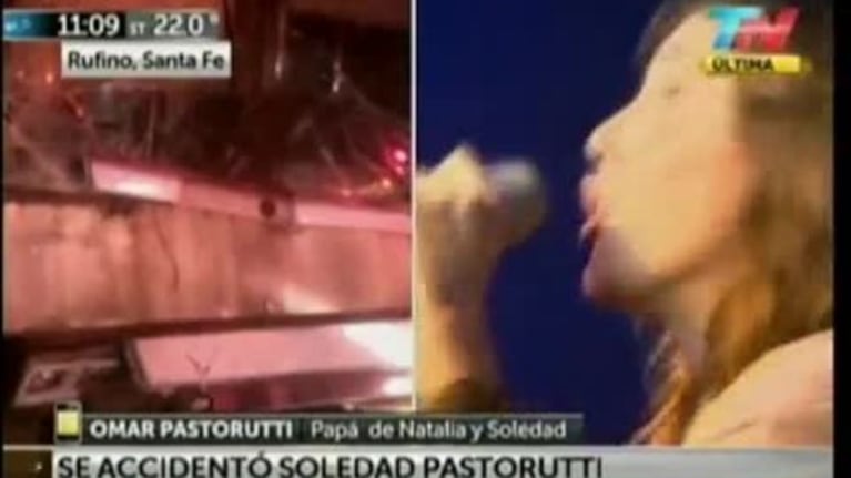 Soledad Pastorutti y su hermana tuvieron un accidente de tránsito: sufrieron heridas leves