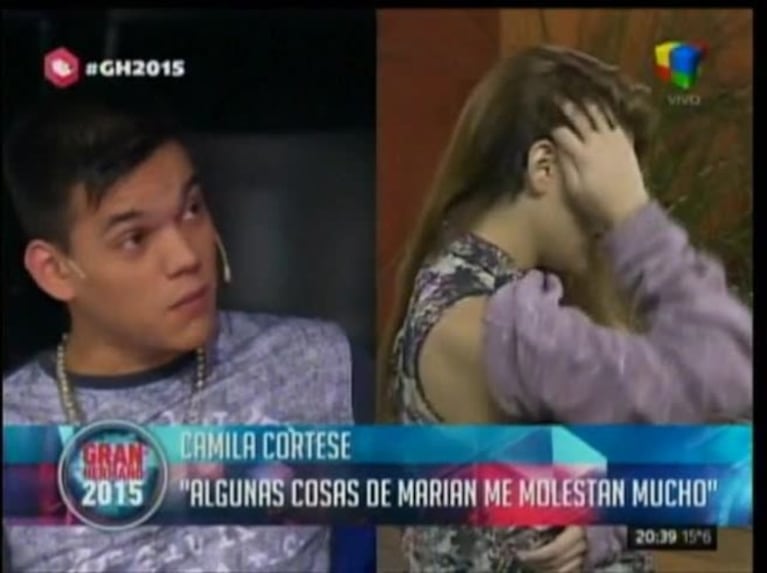 El cruce de Brian y Camila en el debate de Gran Hermano