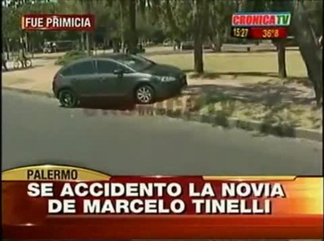 Sol Calabró chocó con su auto