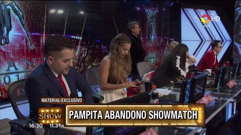 El insólito momento de Pampita abandonando ShowMtach antes de que termine: su explicación y la reacción de los jurados