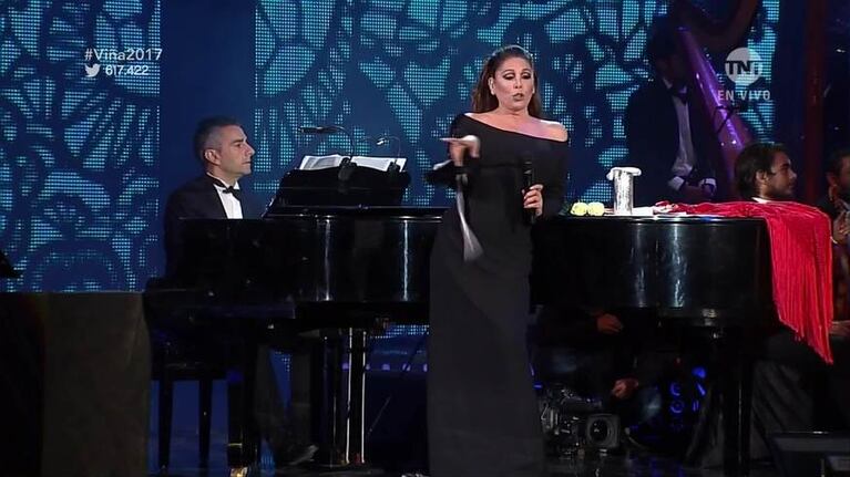 Isabel Pantoja pide un aplauso para Lali Espósito en el Festival de Viña del Mar: "Soy una gran admiradora tuya"