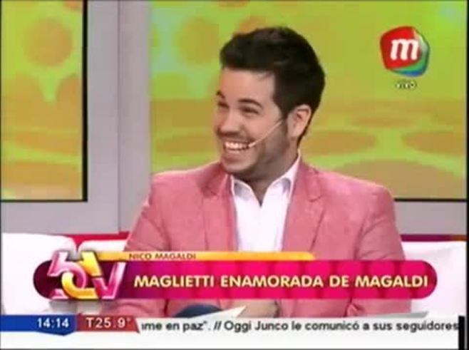 Nicolás Magaldi se hizo el misterioso cuando le preguntaron si había estado con Alejandra Maglietti y la modelo lo definió en Bendita: mirá su respuesta