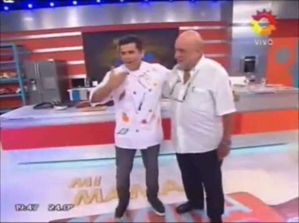 Julián Weich se animó a cocinar en vivo en su programa