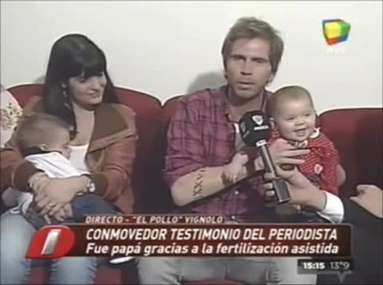 Sebastián "Pollo" Vignolo, feliz con sus mellizos: "Esto es un hermoso quil..."