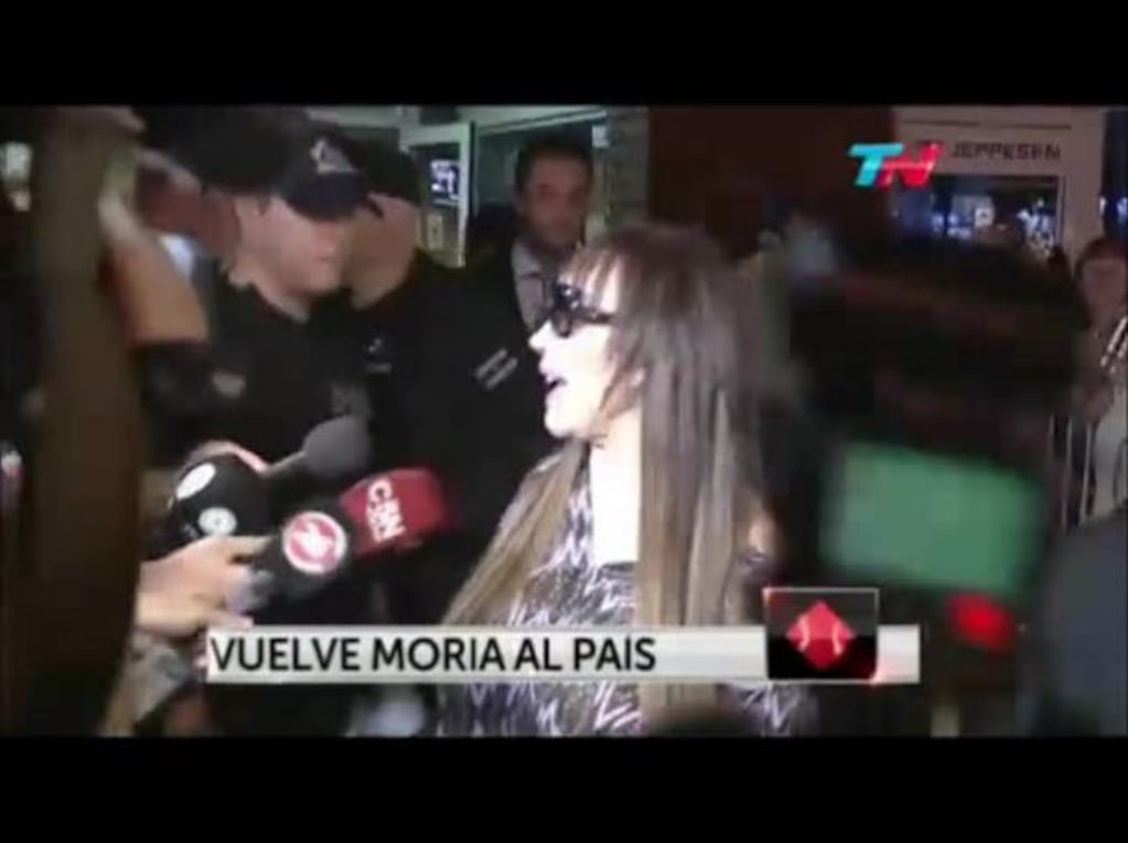 Moria Casán ya está en la Argentina