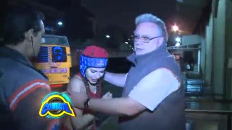 Eugenia Lemos se fracturó la nariz en pleno juego de Combate: el video
