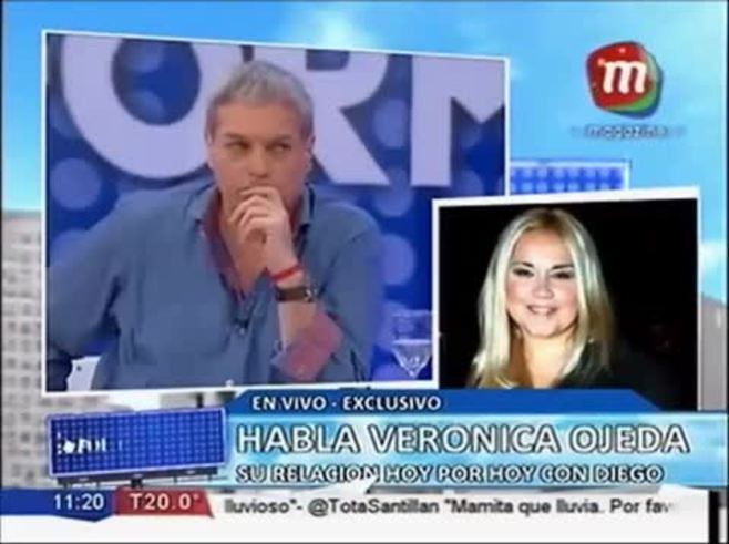Verónica Ojeda otra vez defendió a Maradona: "No lo quiero justificar a Diego, pero su remera está totalmente rota, no era de escote en V... Esto está filmado adrede"