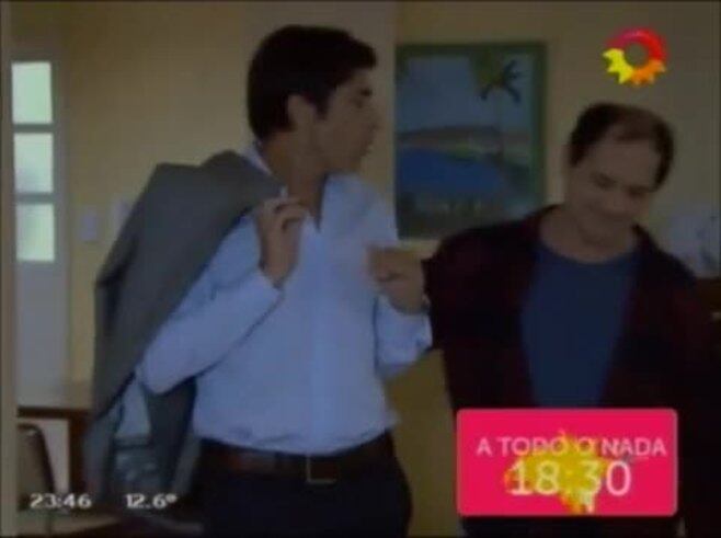 El beso entre Julio Chávez y Nicolás Repetto en Farsantes