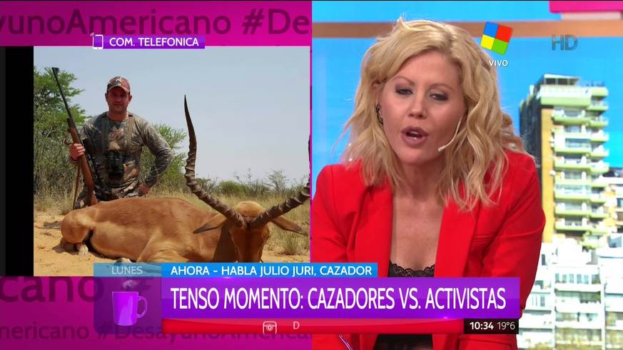 Barbie Simons se indignó con un guía de caza de animales salvajes