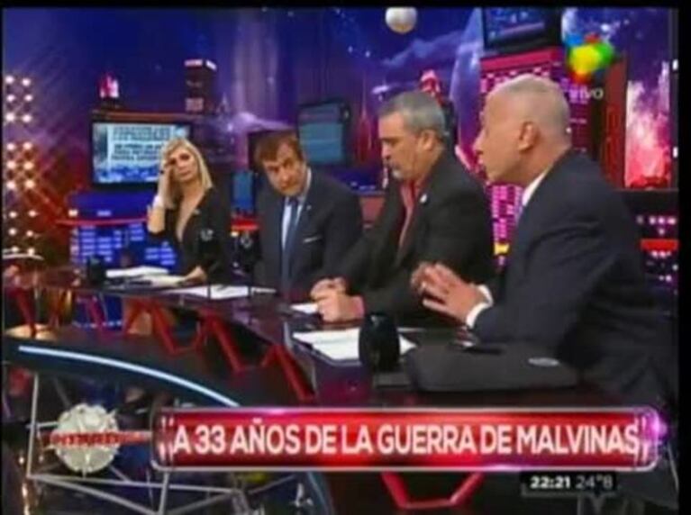 Diego Brancatelli y un picante comentario, en pleno debate sobre Malvinas: "Es una lástima que no esté Silvia Fernández Barrio que llamó  excelentísimo señor presidente  a Galtieri"