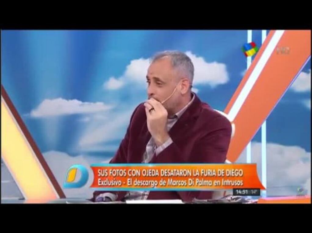 Marcos Di Palma le responde en Intrusos a Diego Maradona sobre su supuesto romance con Verónica Ojeda