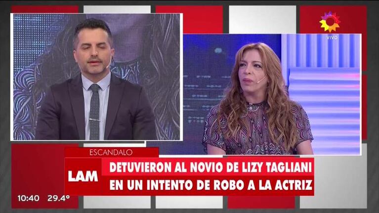 La foto del novio de Lizy Tagliani, travestido en el momento de la detención: "Jamás lo había visto vestido de mujer"