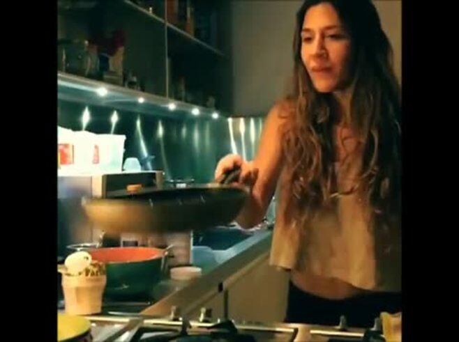 Jimena Barón demostró sus dotes culinarios