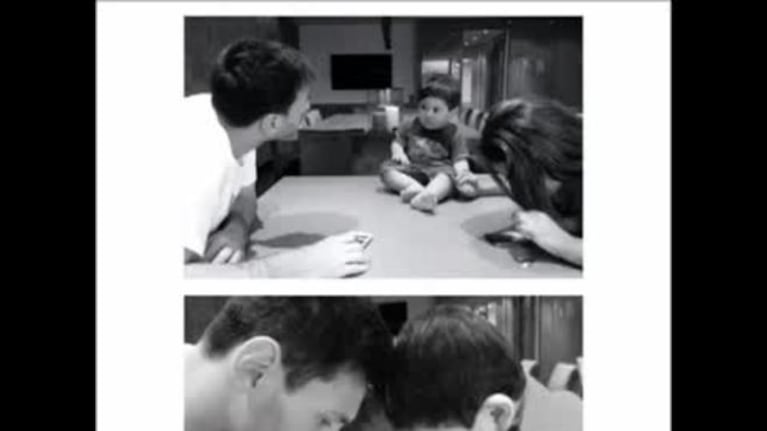 Las tiernas fotos de Lionel Messi con su hijo Thiago y su mujer