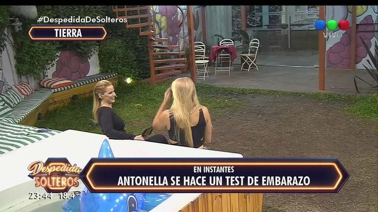 Antonella se hizo un test de embarazo en vivo en Despedida de solteros