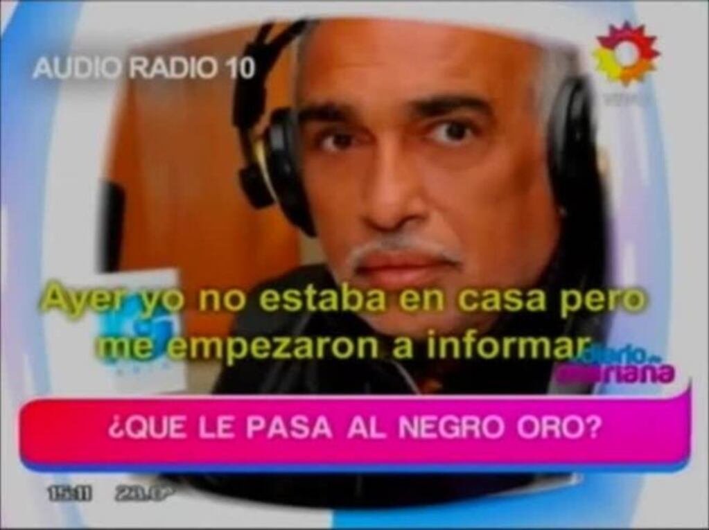 ¡Dale play! El Negro Oro, enojado con El diario de Mariana: el motivo y la respuesta de Fabbiani