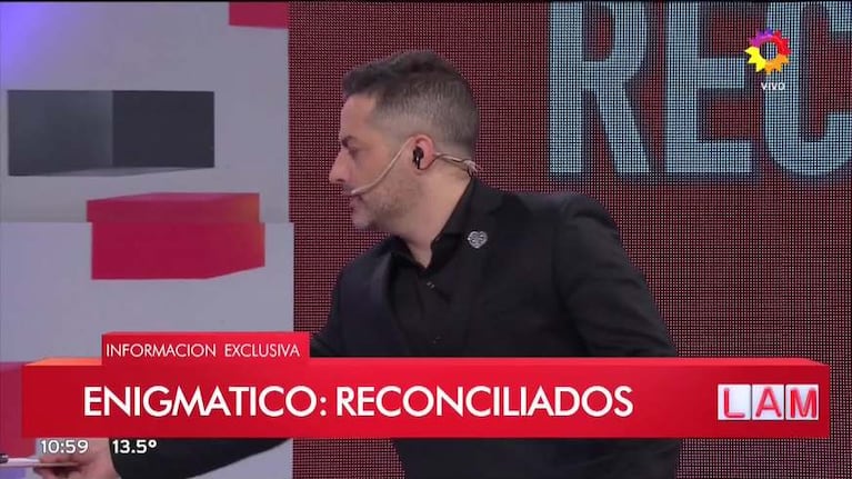 Roberto Pettinato, reconciliado con su joven novia