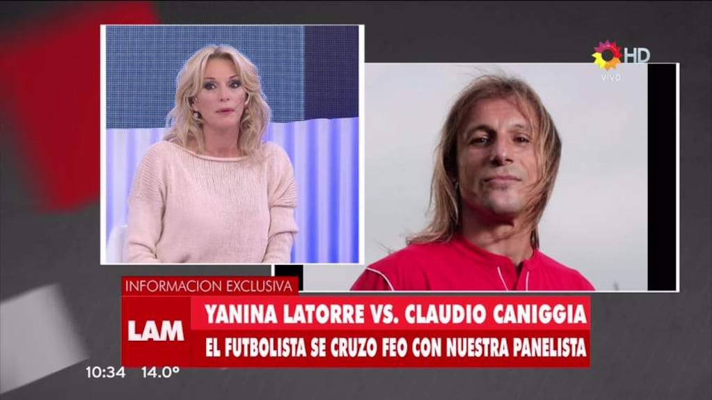 Yanina Latorre acusó a Claudio Caniggia de amenazarla: "Me dijo 'yo a vos no te puedo hacer nada porque sos una mujer'”"