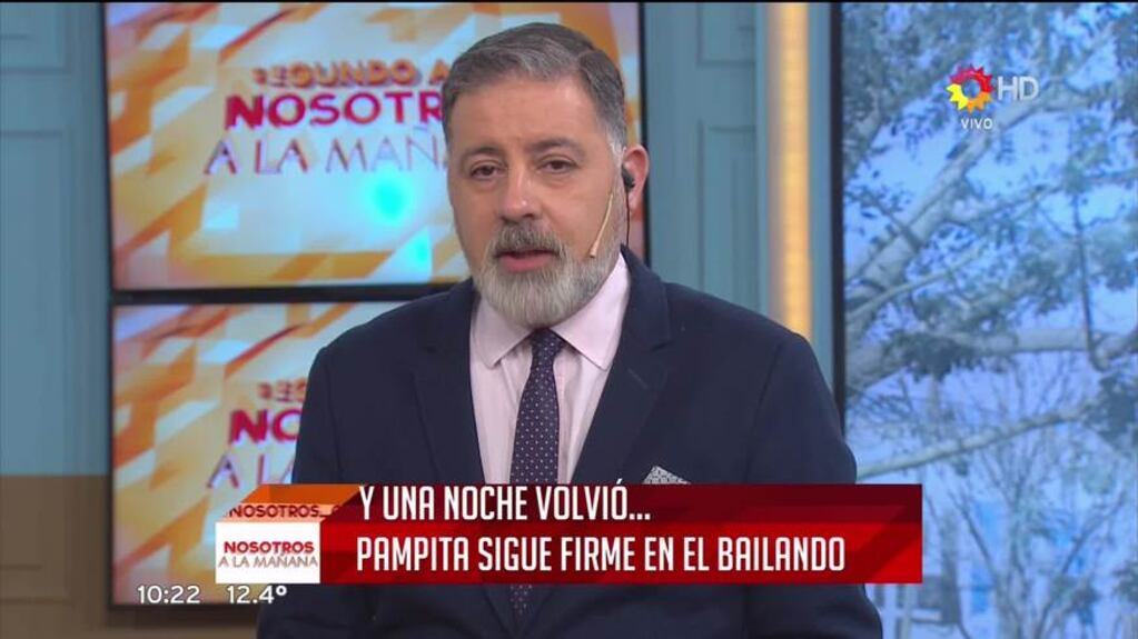 Dady Brieva visitó Nosotros a la mañana, después del cruce de Fernanda Iglesias con su mujer