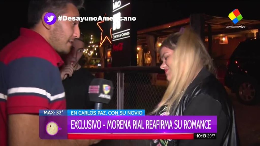 La primera nota en TV de Morena Rial con su novio cordobés: "Estamos casi todo el tiempo juntos"