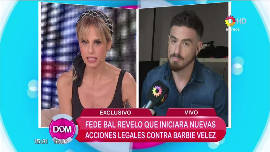 Federico Bal confirmó que les iniciará juicio a Barbie y Nazarena Vélez por difamación