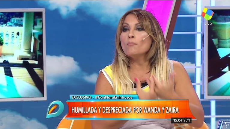 Carinara, picante contra Wanda: "El papá siempre dice que ella no quiere a nadie"