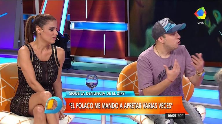 El Dipy, desafiante con El Polaco en Intrusos: "Si esto no termina, lo voy a ir a buscar para lo que sea"