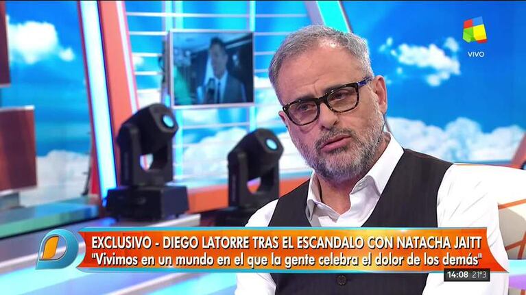 La picante pregunta de Jorge Rial a Diego Latorre: “¿Es la primera vez que hay una infidelidad en la pareja?”