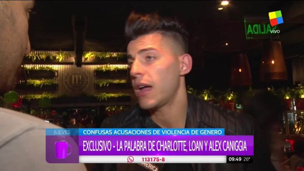 La dudosa defensa de Loan tras la acusación de Alexander Caniggia de agredir a su hermana: "Lo que hizo me cayó muy feo; yo qué culpa tengo si ella tiene moretones"