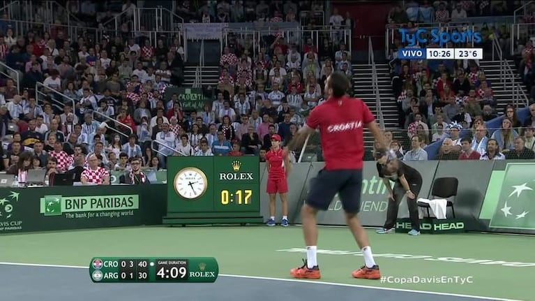 El tremendo pelotazo que recibió una nena en la final de la Copa Davis