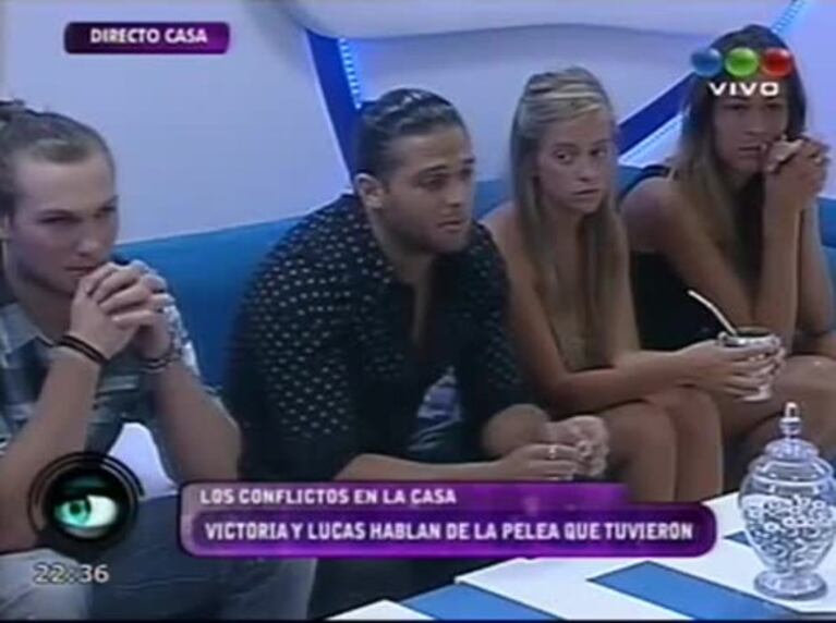 Victoria vs. Lucas: duro cruce con insultos en Gran Hermano 2012
