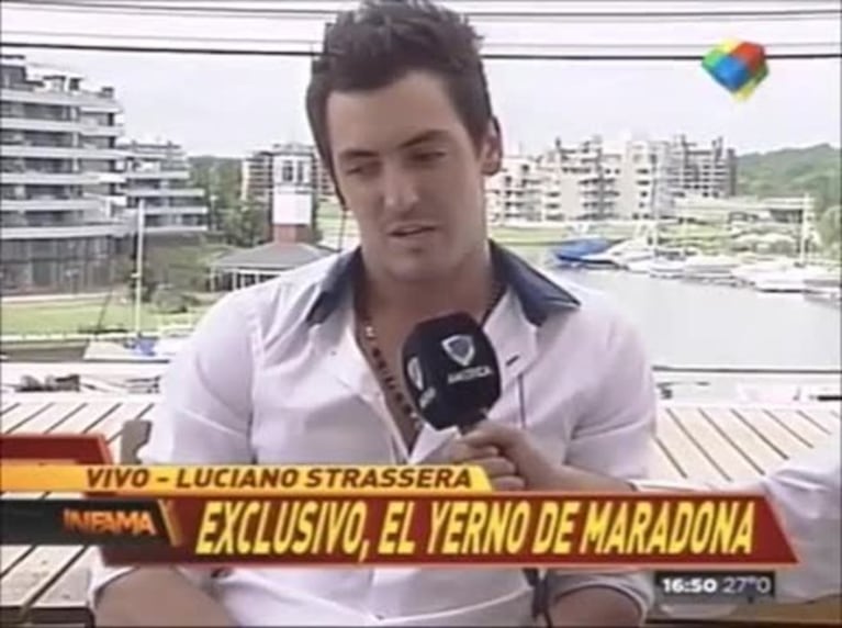 Habló Lucho Strassera, el novio de Gianinna Maradona: "El primer encuentro con Claudia fue peor que con Diego"