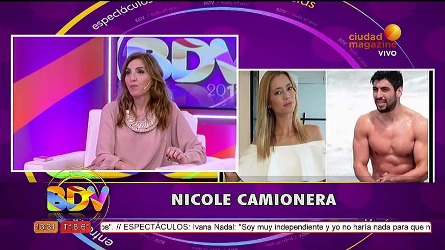 Fabián Cubero, entre Noelia Marzol y Karina Jelinek