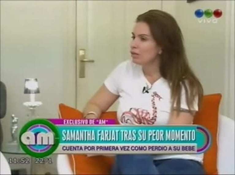 El desgarrador relato de Samanta Farjat sobre la muerte de su beba: "Hubiese preferido morirme yo"