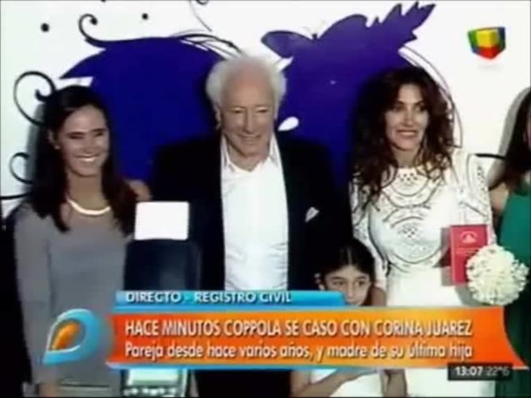 Guillermo Coppola y Corina Juárez pasaron por el Registro Civil
