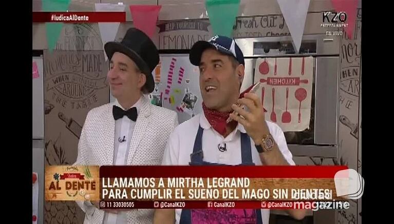 La felicidad del Mago Sin Dientes después de que Mirtha Legrand lo invitara en vivo a sentarse a su mesa