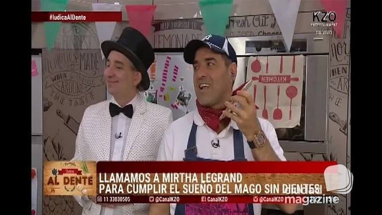 La felicidad del Mago Sin Dientes después de que Mirtha Legrand lo invitara en vivo a sentarse a su mesa