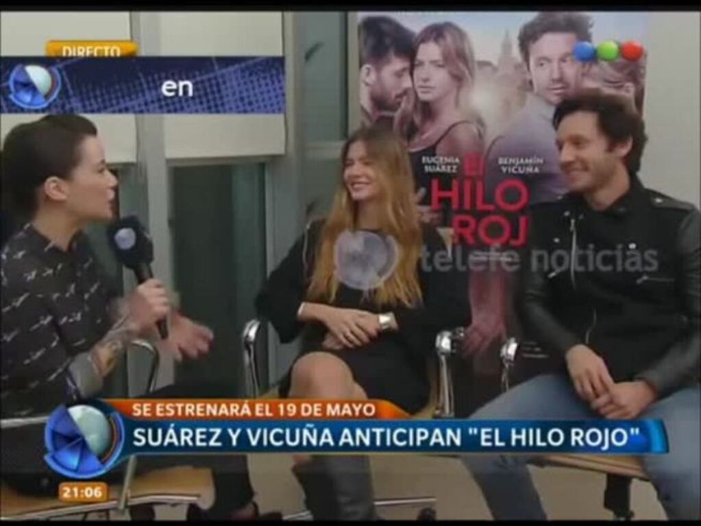 La primera nota de la China y Benjamín Vicuña en TV