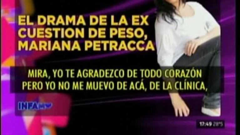 El drama de Mariana Petracca, la ex Cuestión de Peso: su novio tuvo un ACV y lucha por su vida