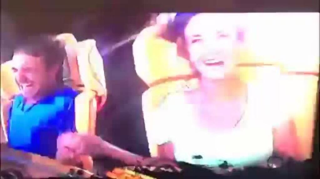 El video de Paula Chaves y Pedro Alfonso, divertidos en una montaña rusa