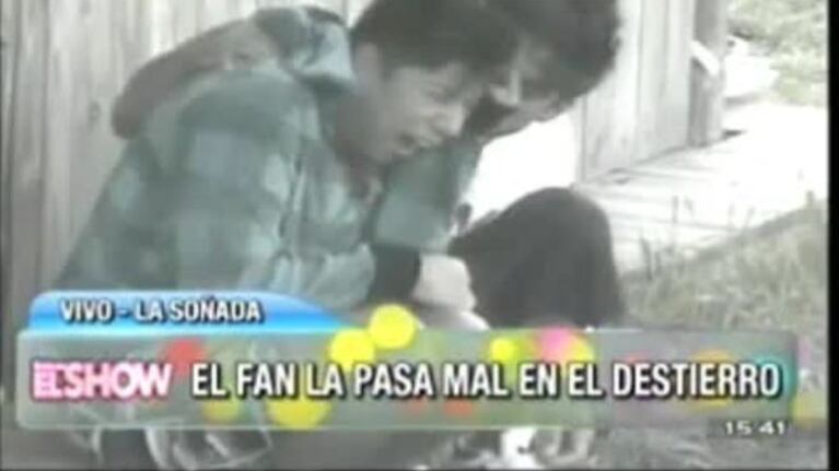 Otro gran show del fan de Wanda: ¡mirá qué ataque de llanto en el destierro!